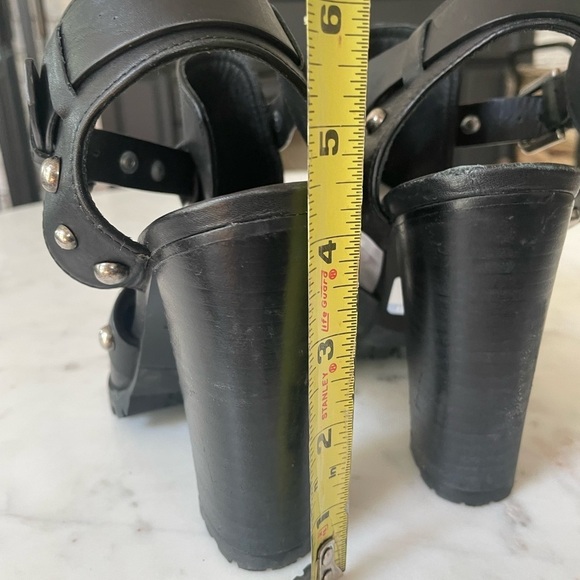 Polo Ralph Lauren Black Studded Heel Sandals - Picture 10 of 13